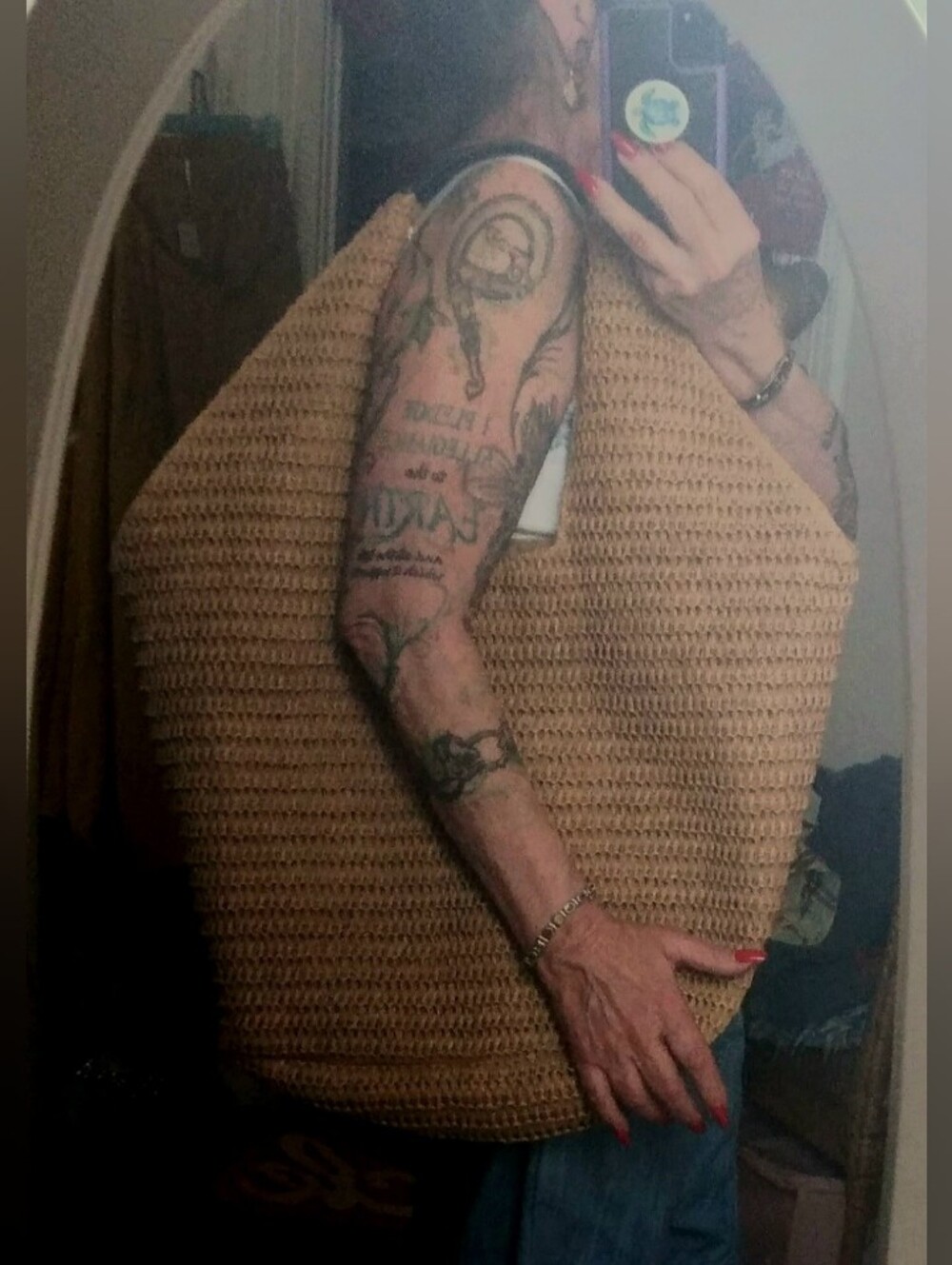 Handwoven Large Stylish Straw Tote Bag in Tan